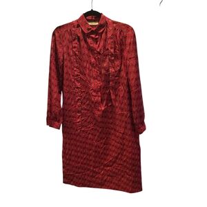 Vintage Schrader Sport Petites Paisley Red Dress Size 8
